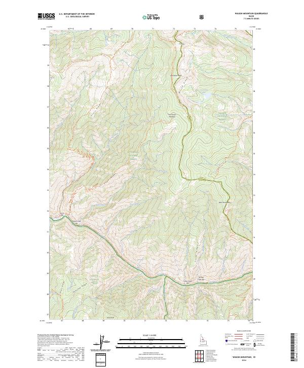 US Topo 7.5-minute map for Waugh Mountain ID
