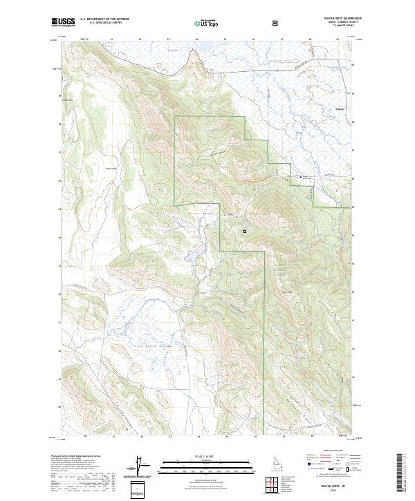US Topo 7.5-minute map for Wayan West ID