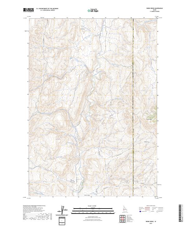 US Topo 7.5-minute map for Webb Creek ID
