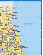 Illinois Wall Map by Topographics