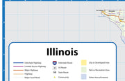 Illinois Wall Map by Topographics