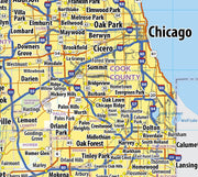 Illinois Wall Map by Topographics