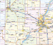 Illinois Wall Map by Topographics