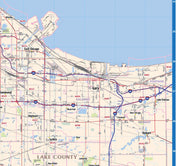 Chicago Metro Area Wall Map
