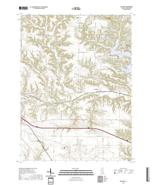US Topo 7.5-minute map for Appleton IL – American Map Store