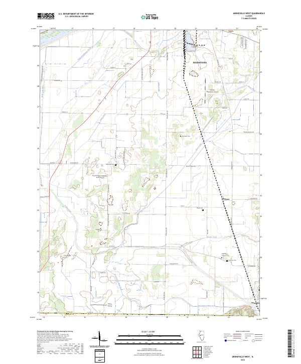 US Topo 7.5-minute map for Arenzville West IL