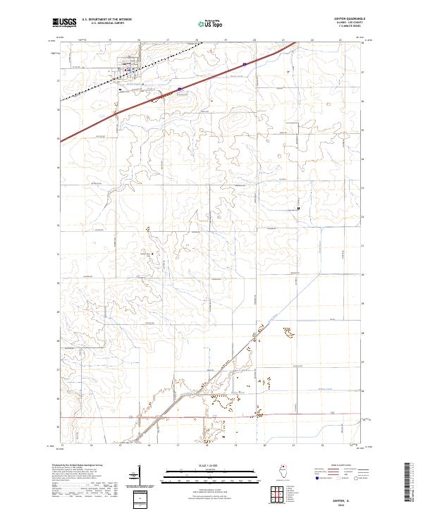 US Topo 7.5-minute map for Ashton IL