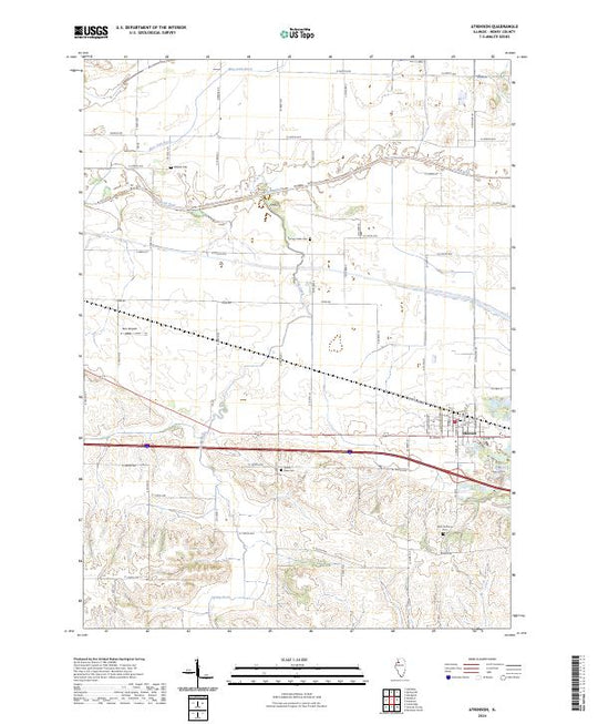 US Topo 7.5-minute map for Atkinson IL – American Map Store