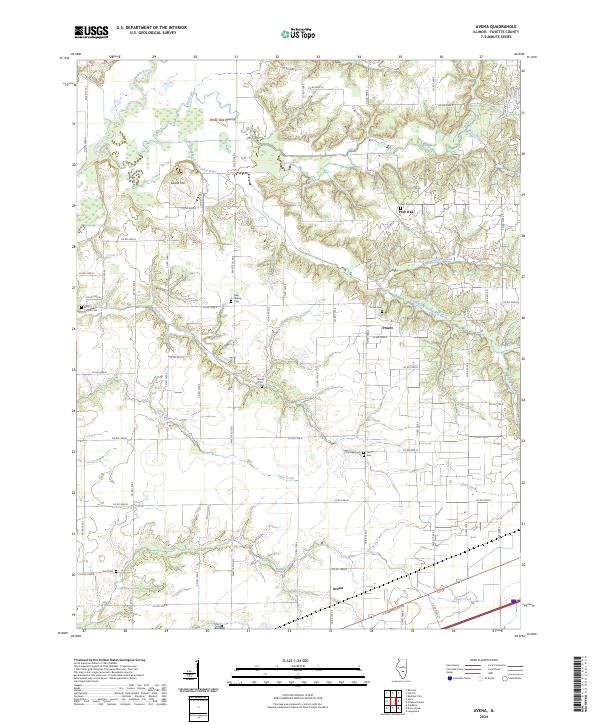 US Topo 7.5-minute map for Avena IL