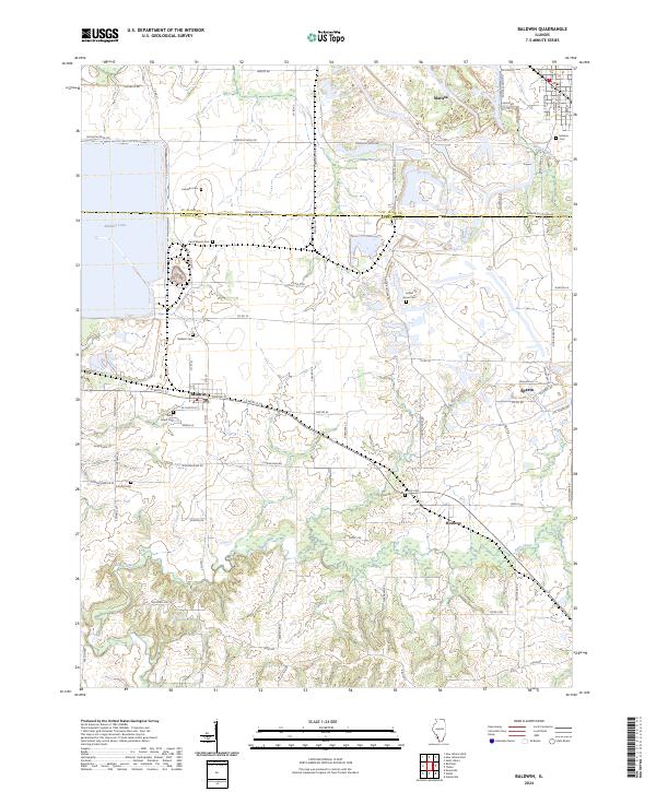 US Topo 7.5-minute map for Baldwin IL