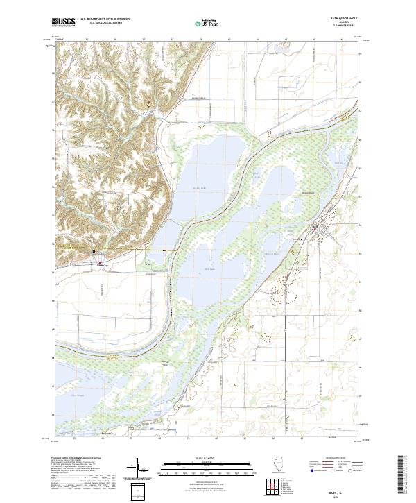 US Topo 7.5-minute map for Bath IL