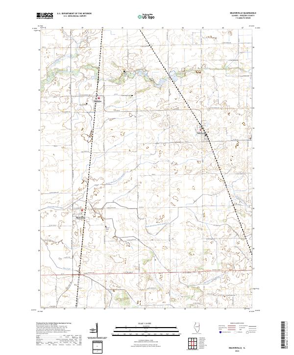 US Topo 7.5-minute map for Beaverville IL
