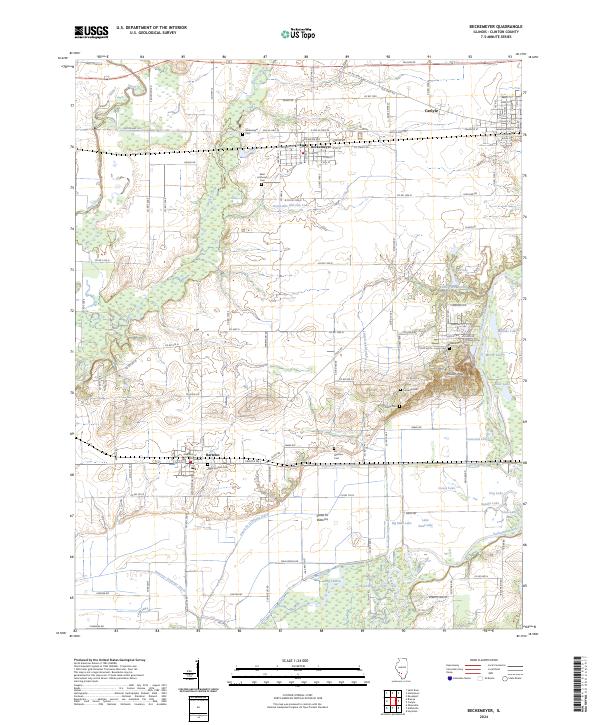 US Topo 7.5-minute map for Beckemeyer IL
