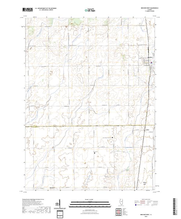 US Topo 7.5-minute map for Beecher West IL