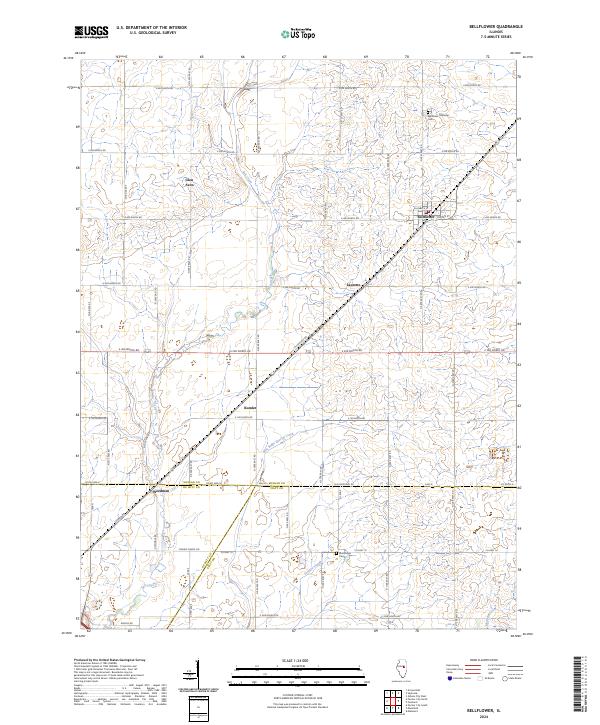 US Topo 7.5-minute map for Bellflower IL