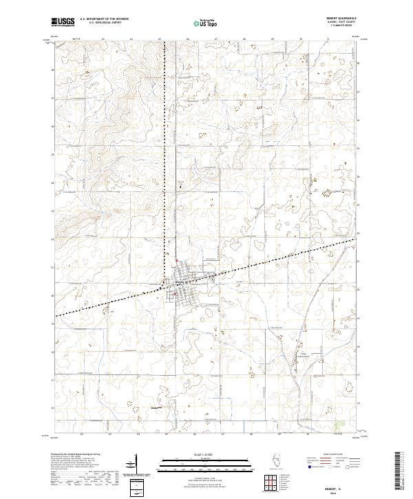 US Topo 7.5-minute map for Bement IL