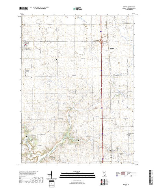US Topo 7.5-minute map for Benson IL – American Map Store