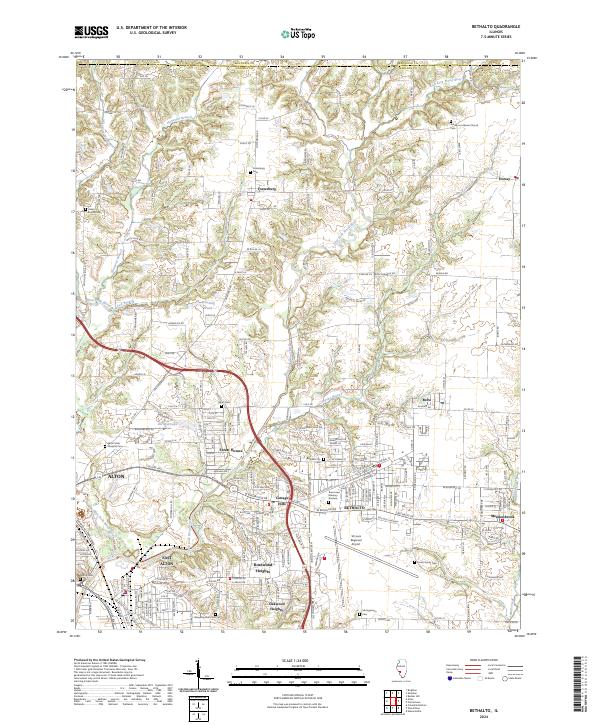 US Topo 7.5-minute map for Bethalto IL