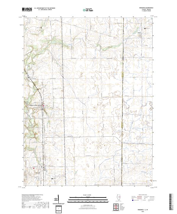 US Topo 7.5-minute map for Bismarck ILIN