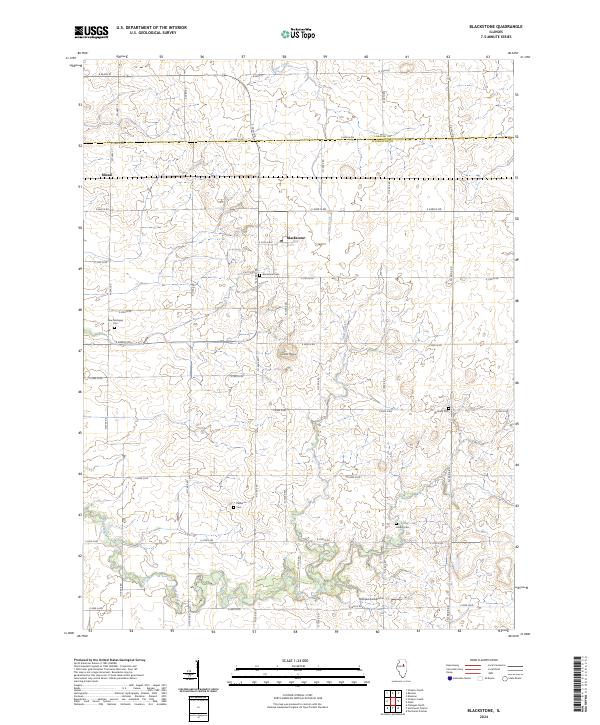 US Topo 7.5-minute map for Blackstone IL