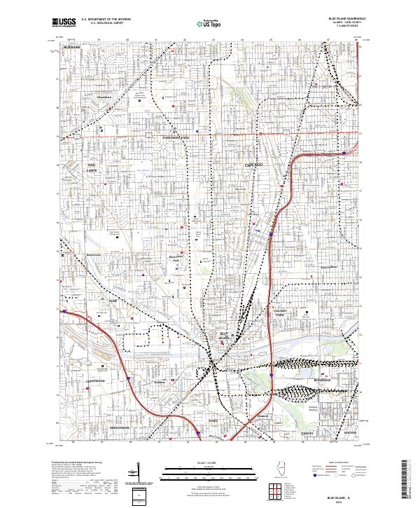 US Topo 7.5-minute map for Blue Island IL