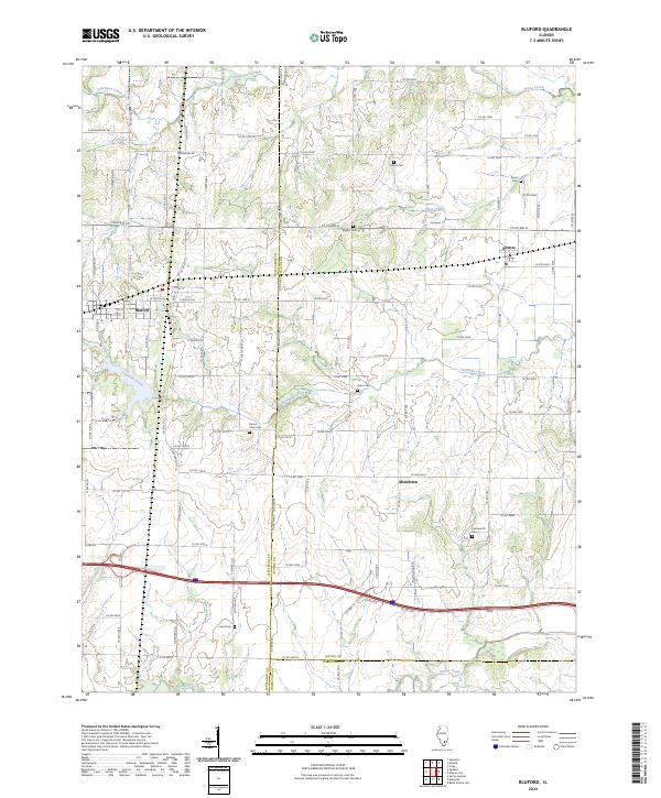 US Topo 7.5-minute map for Bluford IL