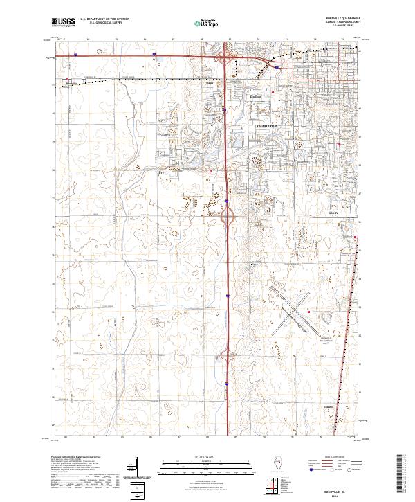 US Topo 7.5-minute map for Bondville IL