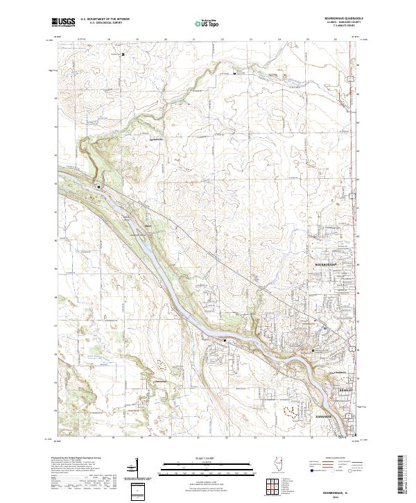 US Topo 7.5-minute map for Bourbonnais IL