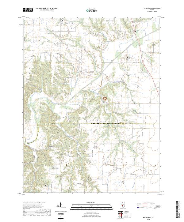 US Topo 7.5-minute map for Boyer Creek IL