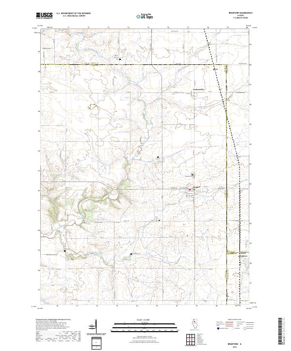 US Topo 7.5-minute map for Bradford IL
