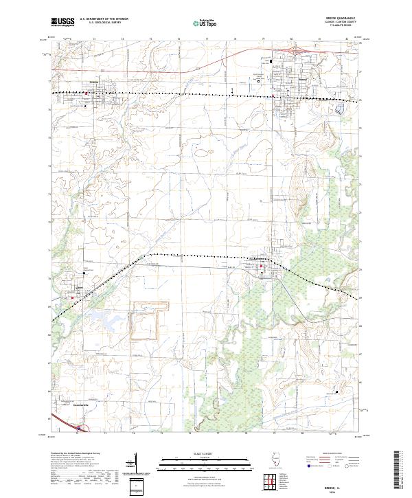 US Topo 7.5-minute map for Breese IL