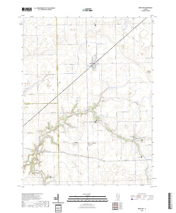 US Topo 7.5-minute map for Brocton IL