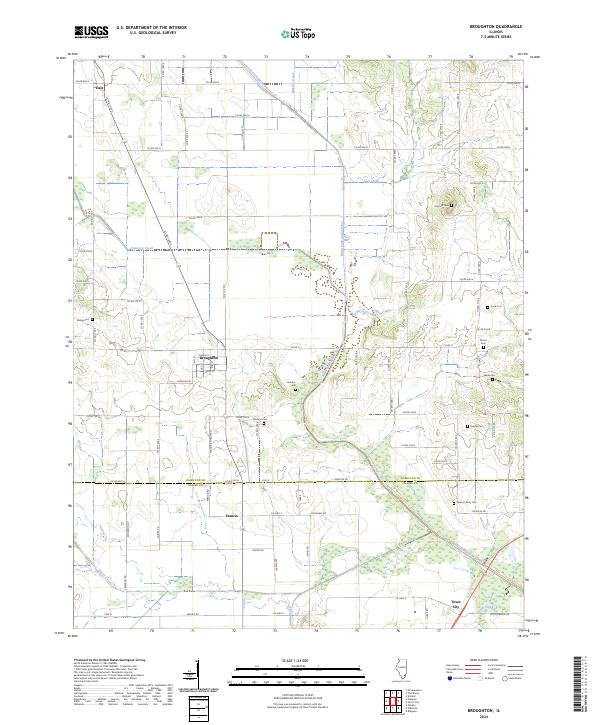 US Topo 7.5-minute map for Broughton IL