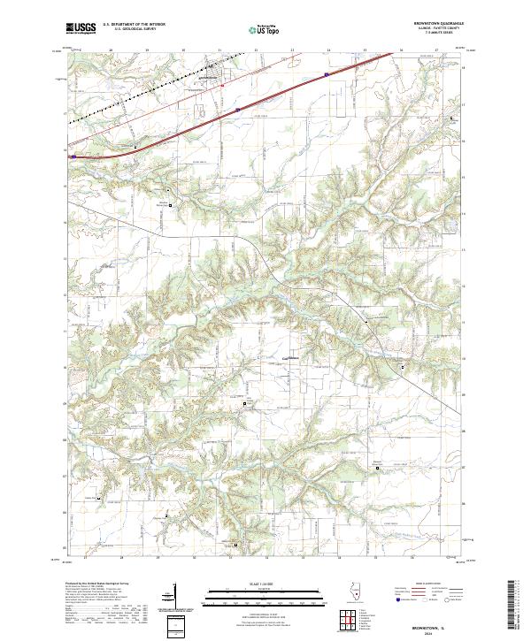 US Topo 7.5-minute map for Brownstown IL