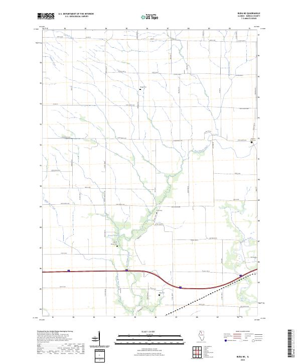 US Topo 7.5-minute map for Buda NE IL