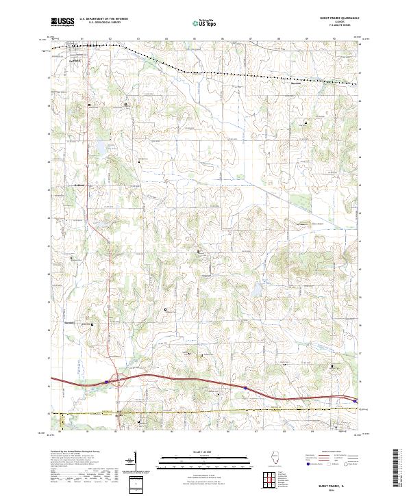 US Topo 7.5-minute map for Burnt Prairie IL