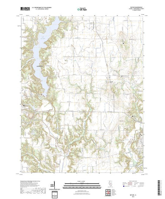 US Topo 7.5-minute map for Butler IL – American Map Store