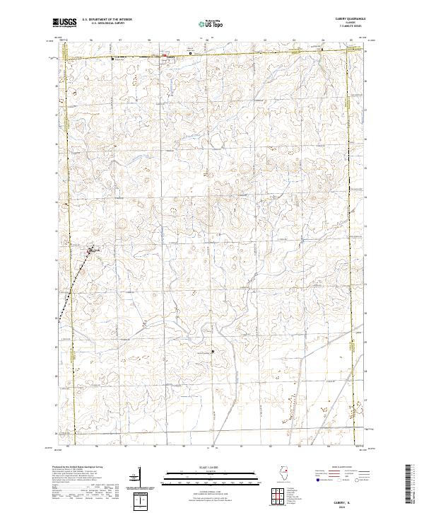 US Topo 7.5-minute map for Cabery IL