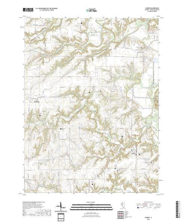 US Topo 7.5-minute map for Camden IL