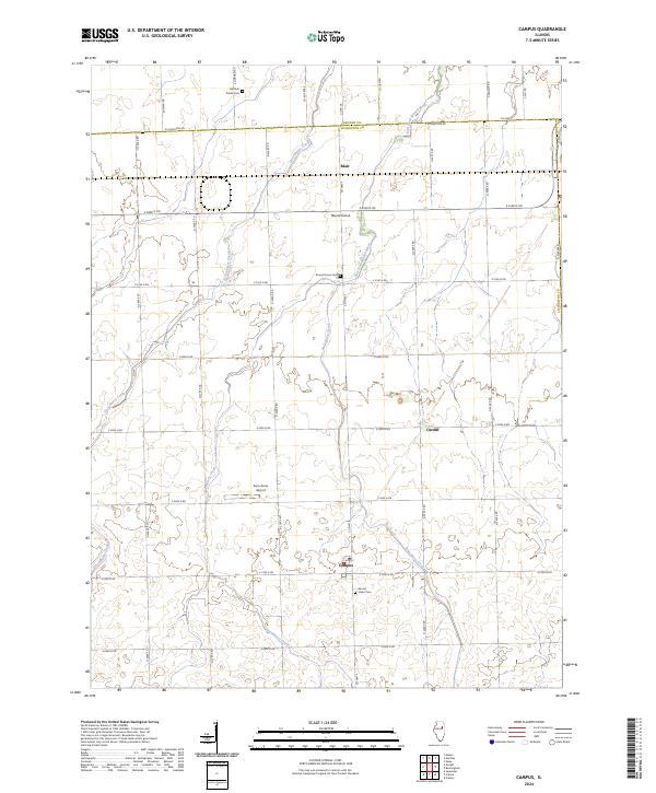 US Topo 7.5-minute map for Campus IL
