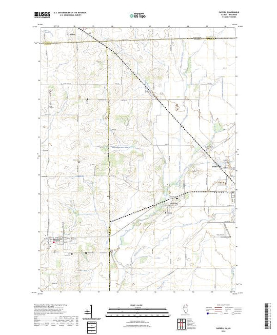 Capron Ridge Map US Topo 7.5-minute map for Capron ILWI – American Map Store
