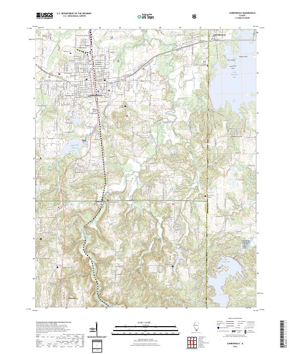 US Topo 7.5-minute map for Carbondale IL