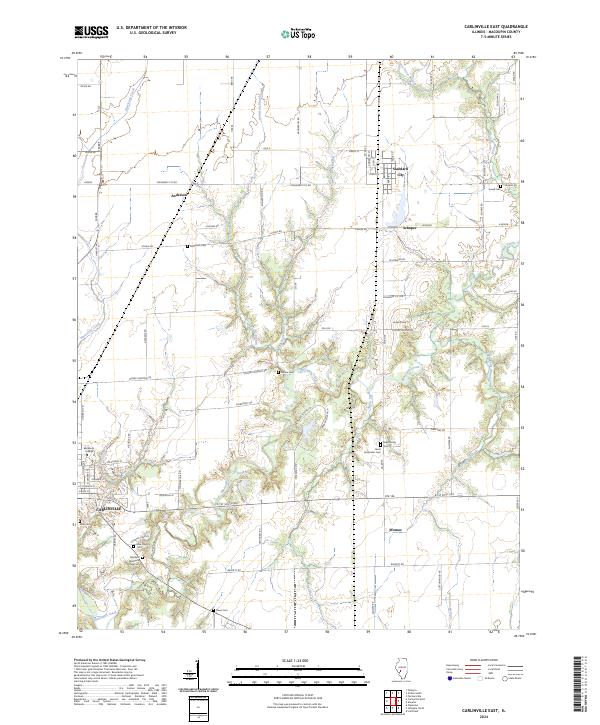 US Topo 7.5-minute map for Carlinville East IL