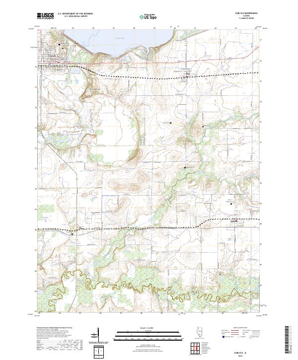 US Topo 7.5-minute map for Carlyle IL
