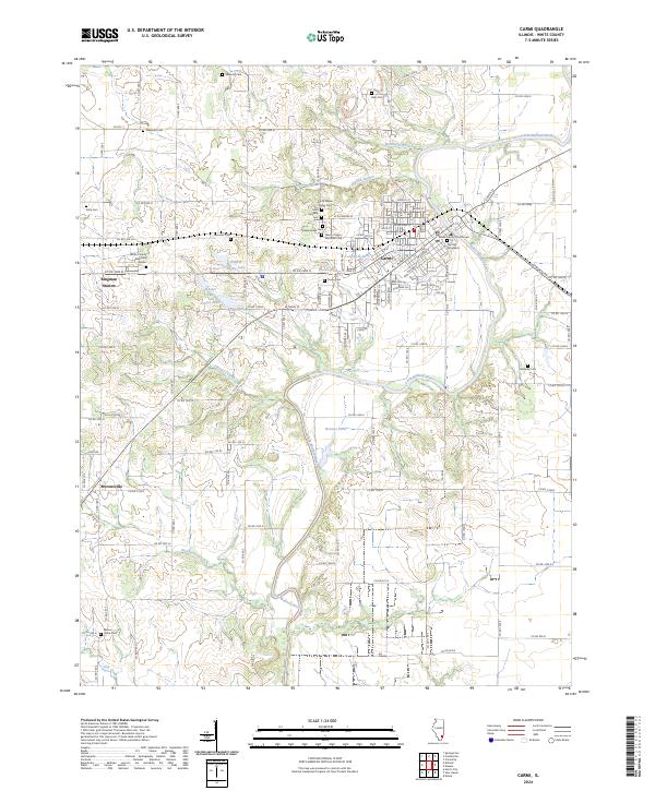 US Topo 7.5-minute map for Carmi IL