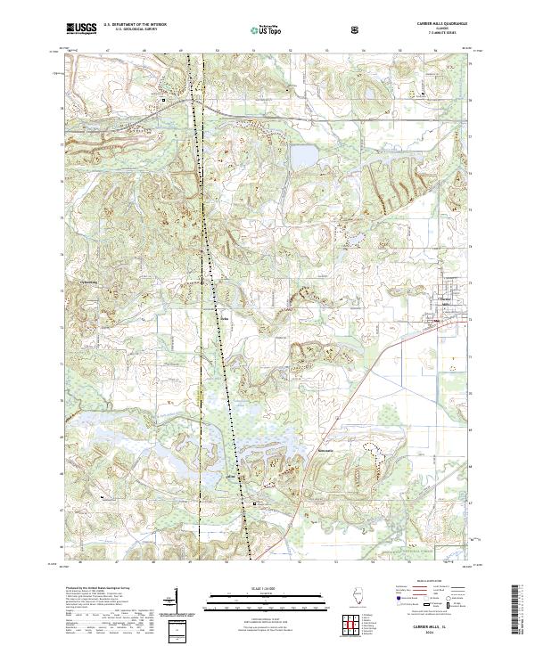 US Topo 7.5-minute map for Carrier Mills IL