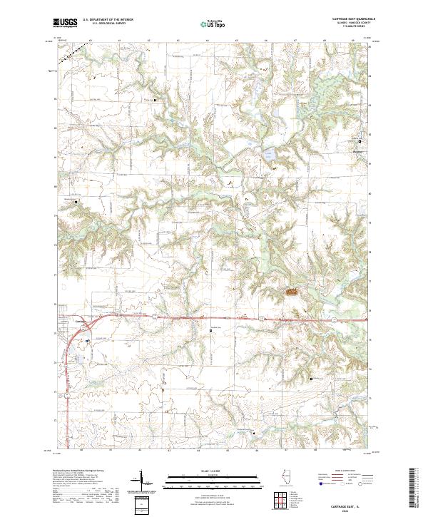 US Topo 7.5-minute map for Carthage East IL