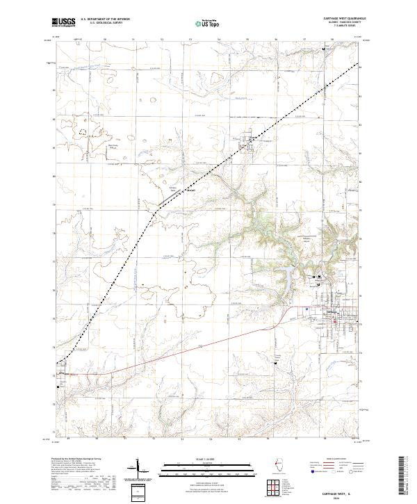 US Topo 7.5-minute map for Carthage West IL