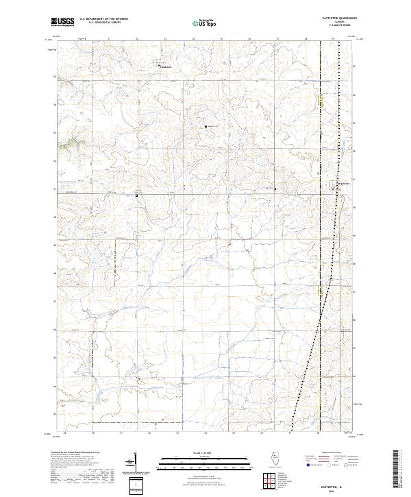 US Topo 7.5-minute map for Castleton IL