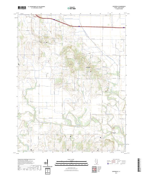 US Topo 7.5-minute map for Centerville IL
